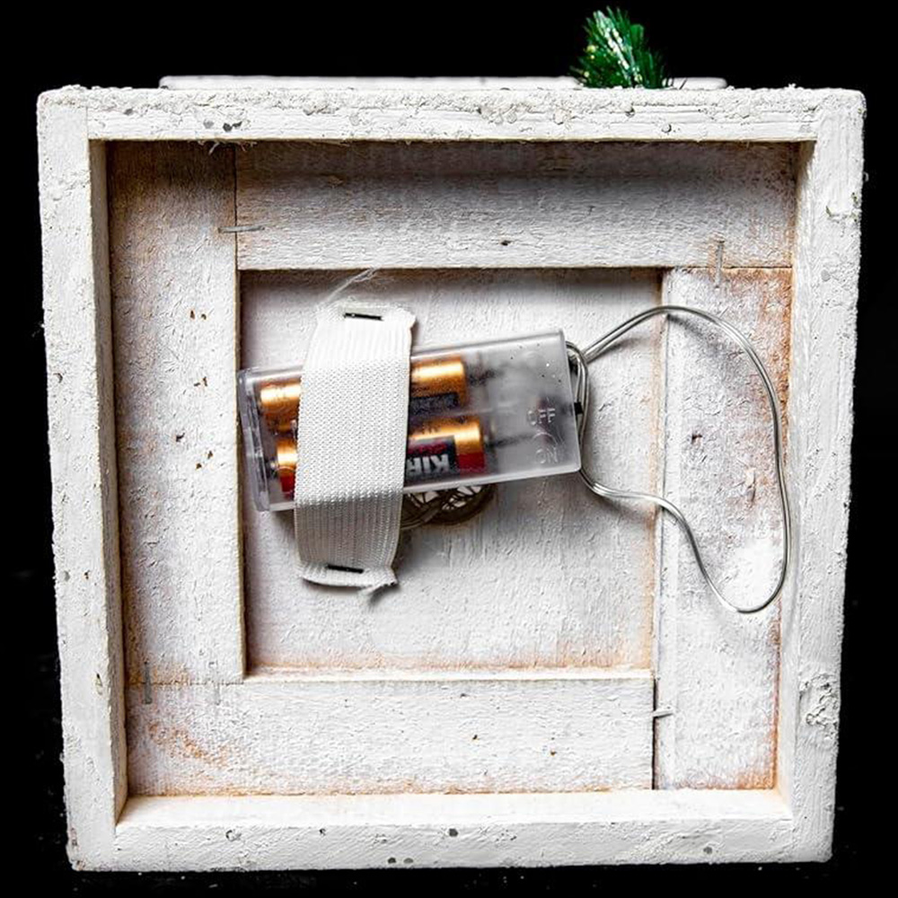 Shatchi LED Wooden Lantern Standing Christmas decoration Image 4