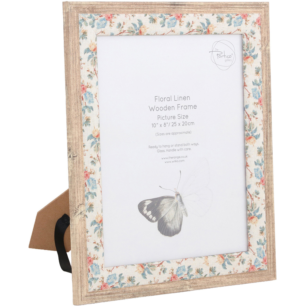 Floral Linen Wooden Frame Image 3