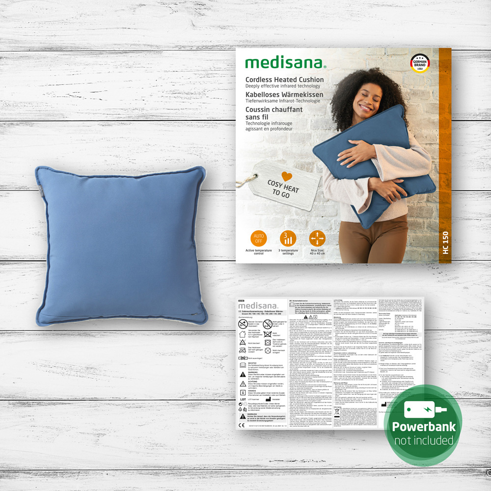Medisana HC 150 Blue Interior Heated Cushion Line Image 5