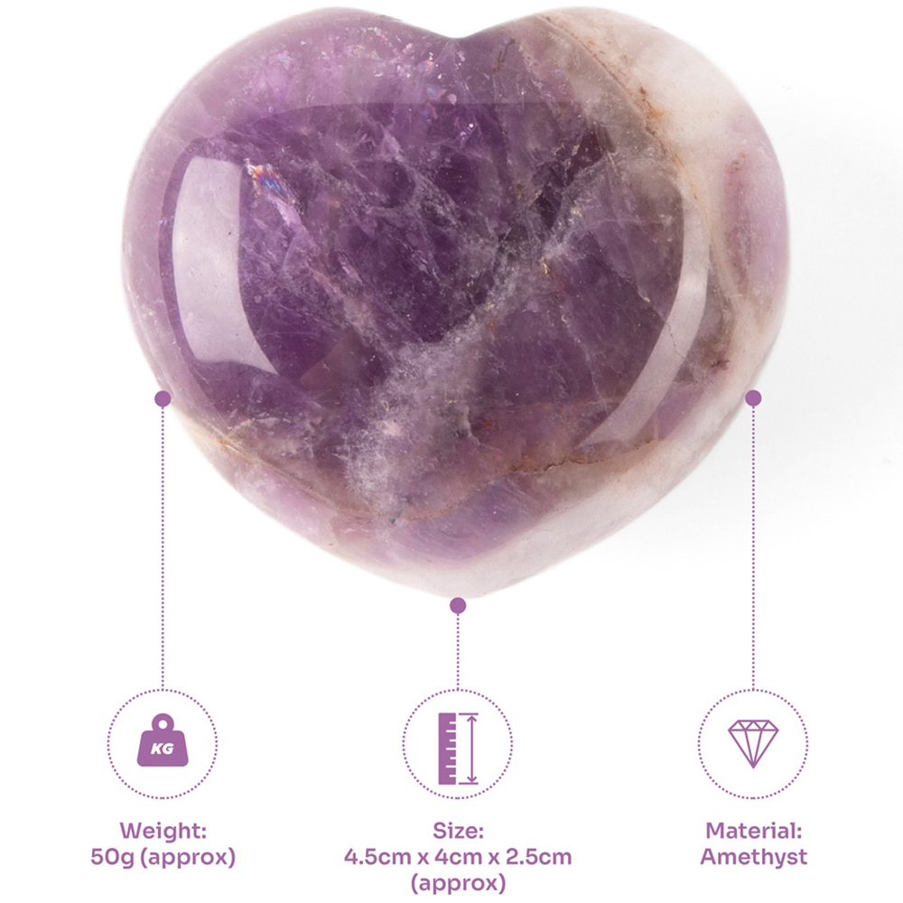 Myga Amethyst Crystal Heart Image 4