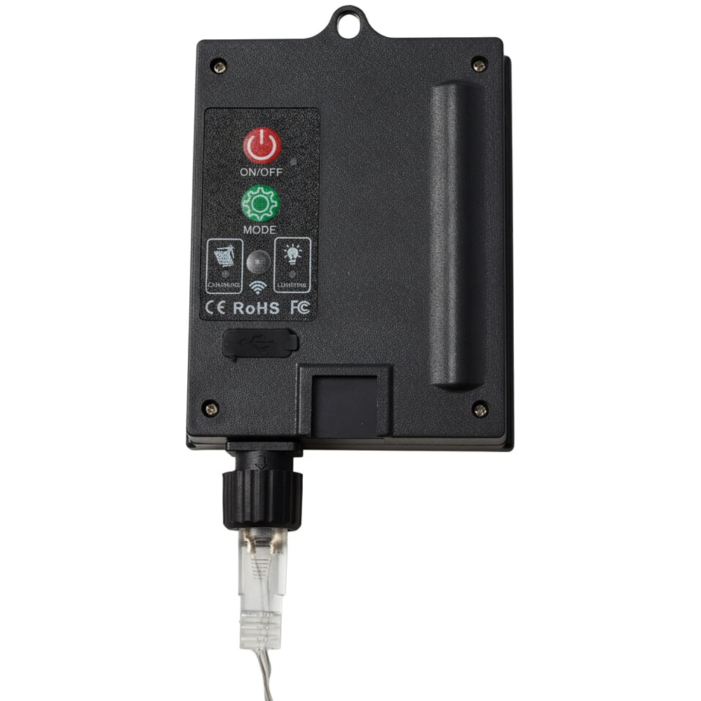 Living and Home Cool White LED Solar-Powered Icicle String Light 15m Image 2