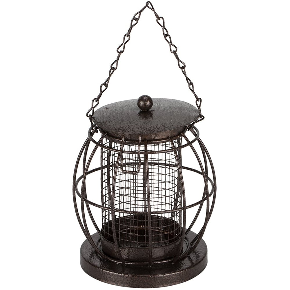 Grey Lantern Shaped Peanut Bird Feeder Image