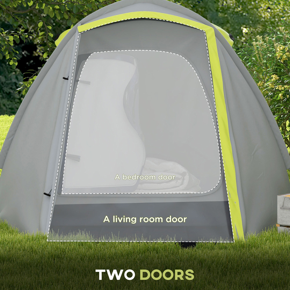 Outsunny 2-3 Person Waterproof Camping Tent Yellow Image 6