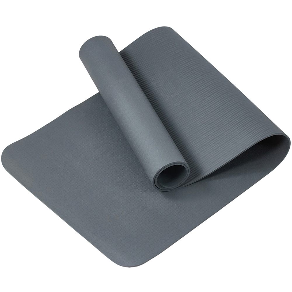 H&O Direct Grey Non Slip Yoga Mat 6mm Image 1
