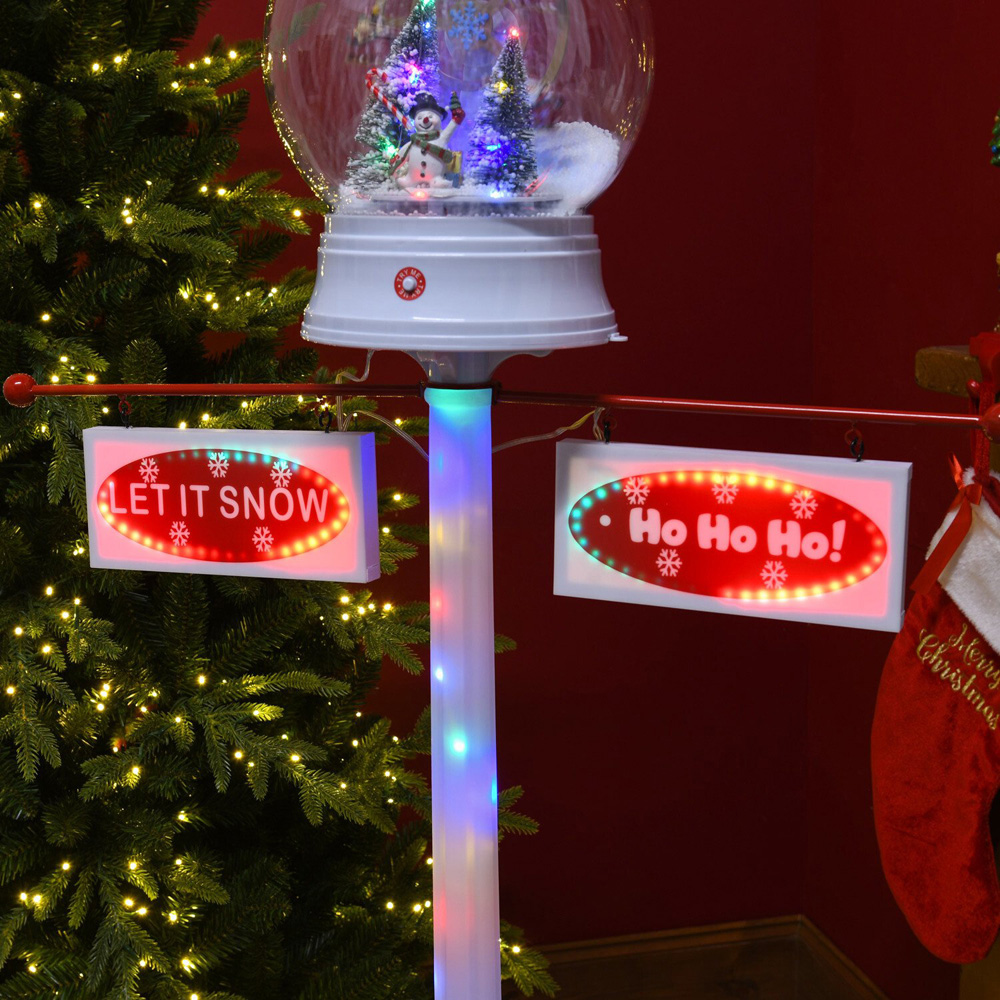 Snowing LED Christmas Lantern White Image 6