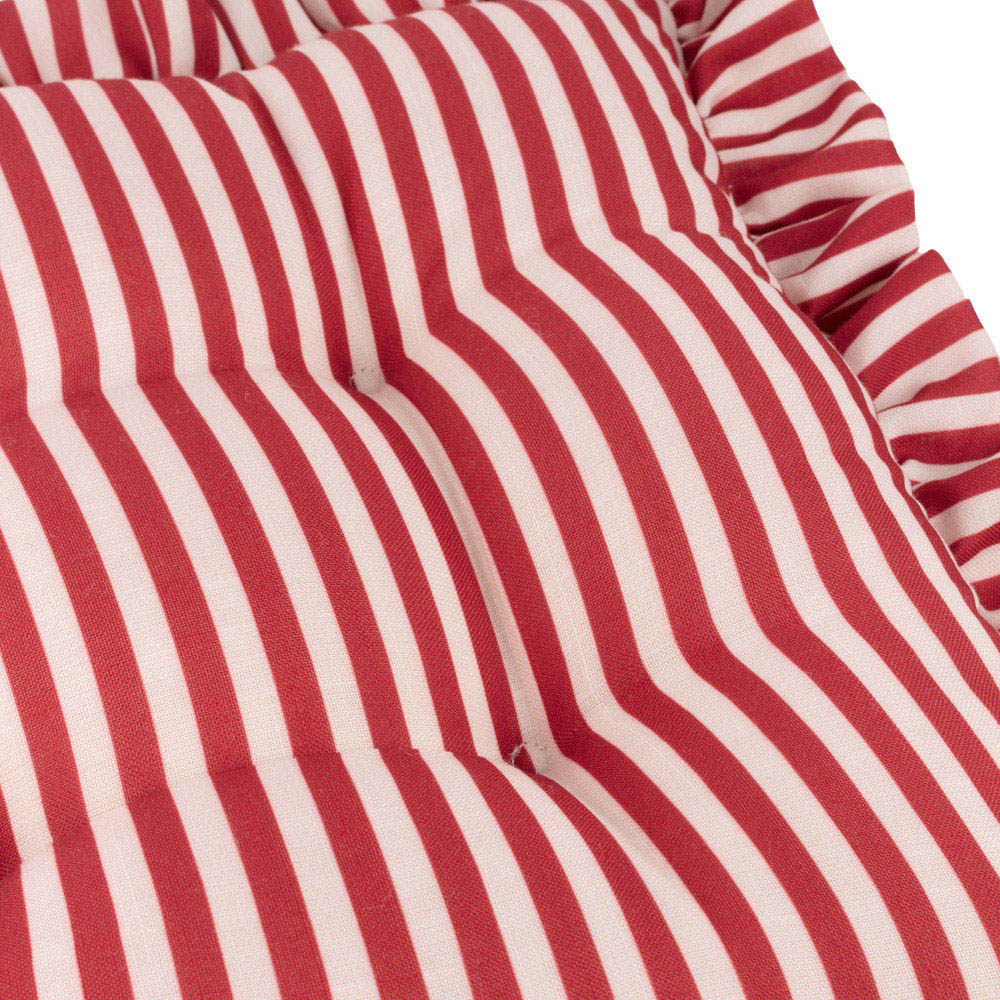 Wylder Millie Red Ruffle Seat Pad 40 x 40cm 2 Pack Image 5