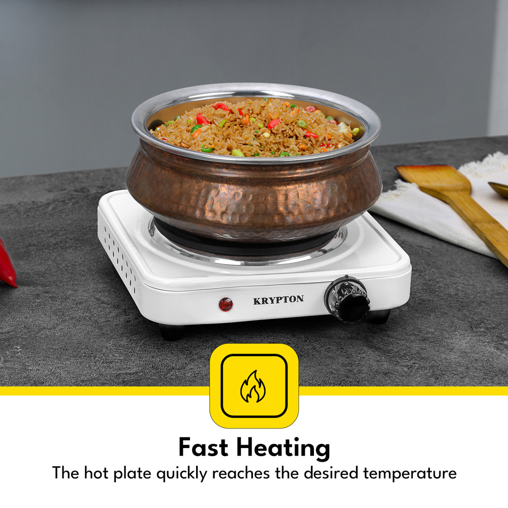 Krypton Single Table Top Cooking Hot Plate 1000W Image 3
