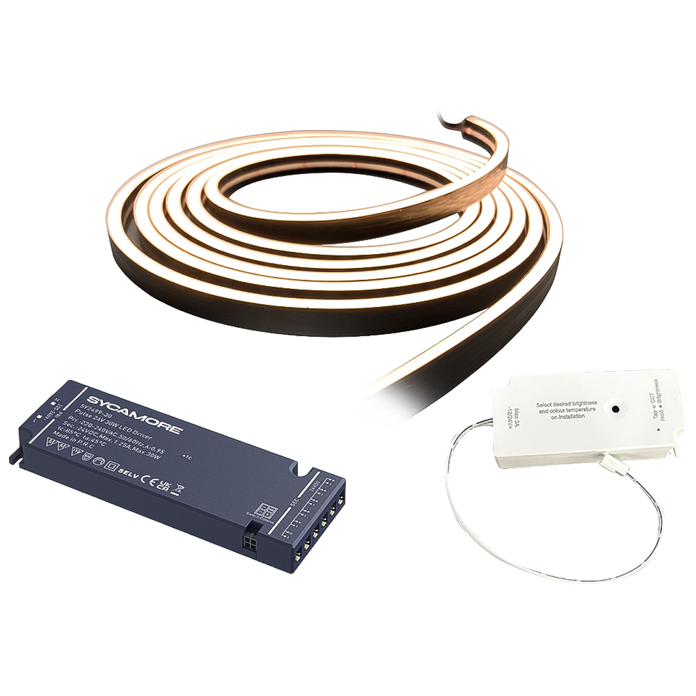 Sorrelis Aelric Triglow Black Flexible LED Strip 3m Image 1