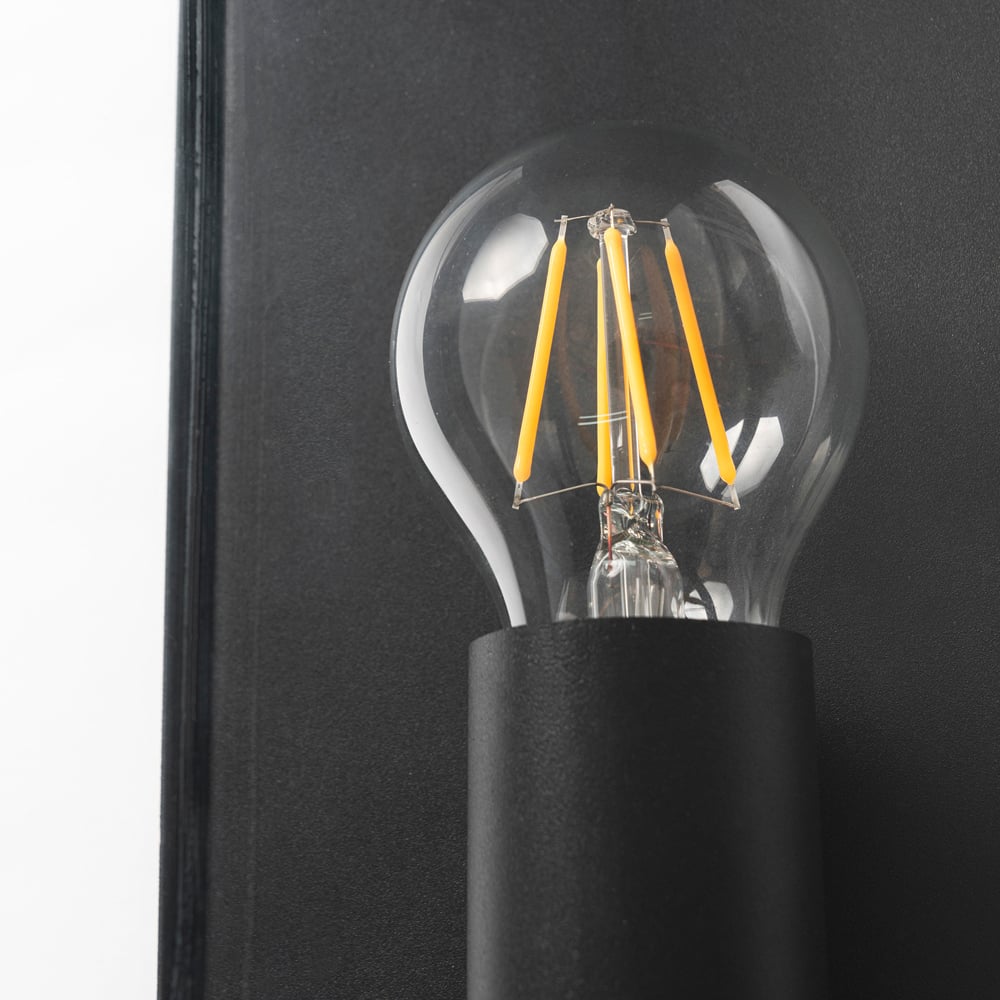 Zink Rowan Black Box Lantern Wall Light Image 5