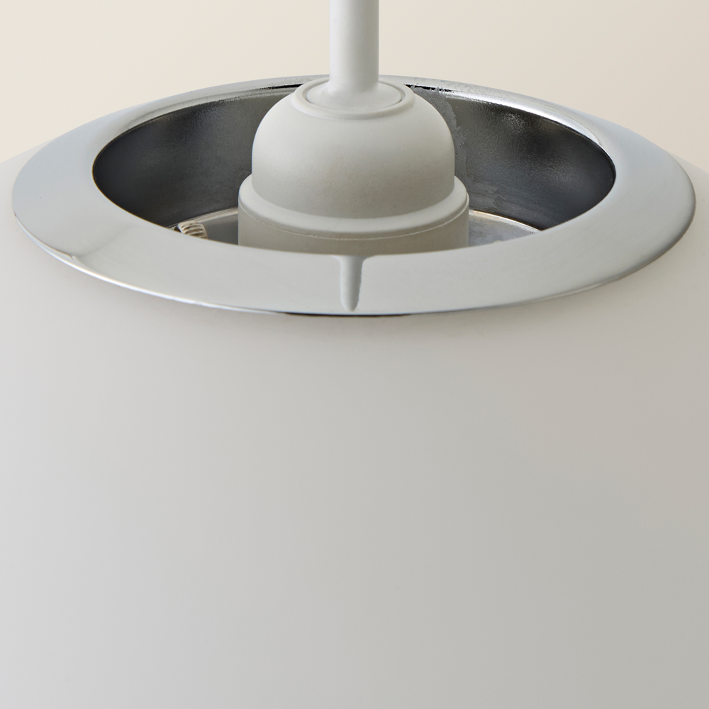 ValueLights Metropolis Opal Glass Ceiling Pendant Lamp Shade Image 3