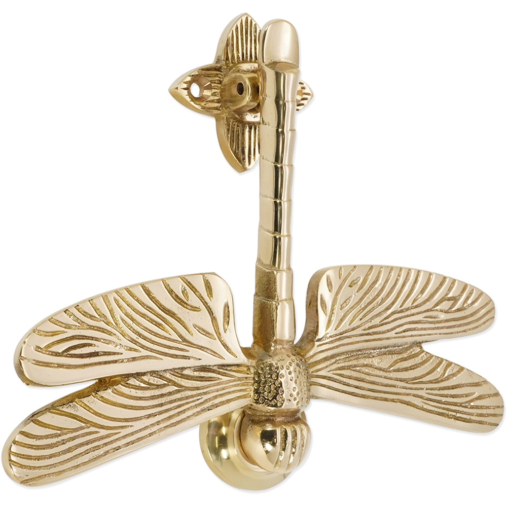 Spira Brass Polished Brass Dragonfly Door Knocker Image 1
