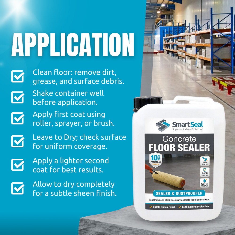 SmartSeal Concrete Floor Sealer 5L 2 Pack Image 4