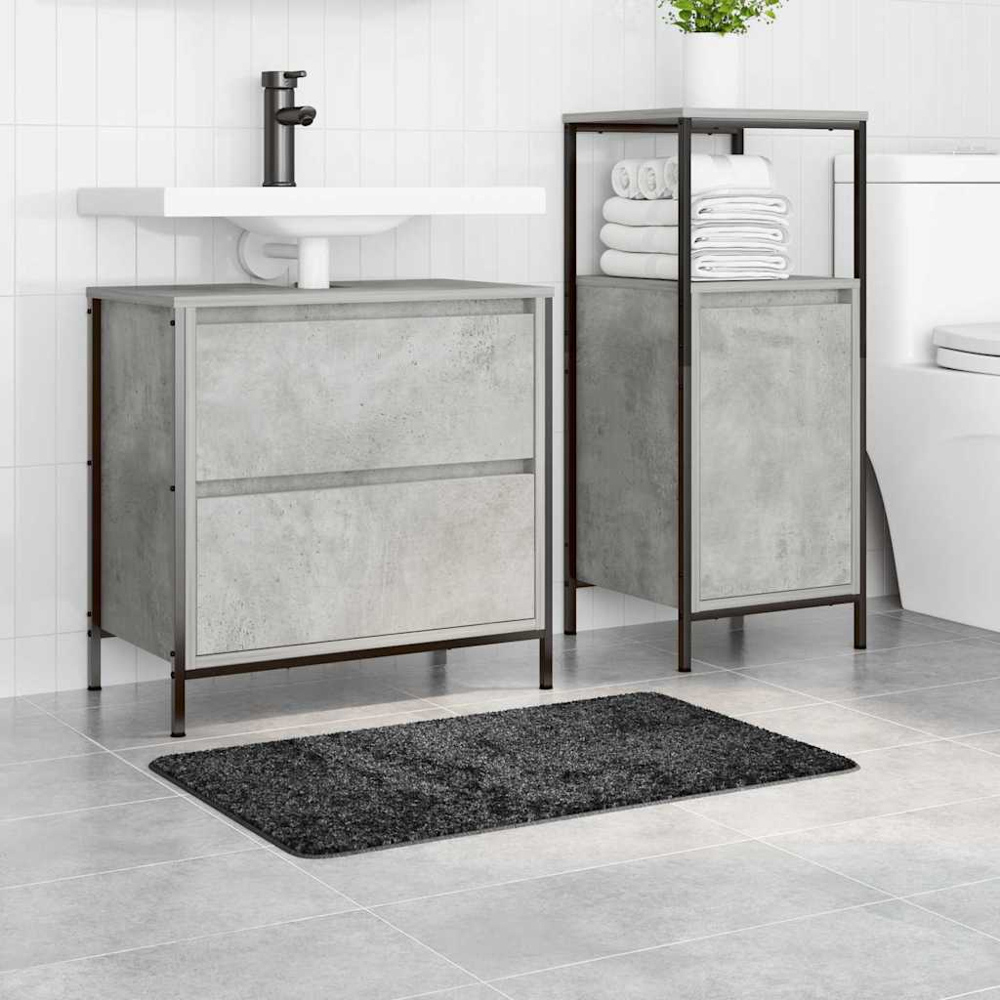 vidaXL Dark Grey Anti-Slip Bath Mat 50 x 80cm Image 2
