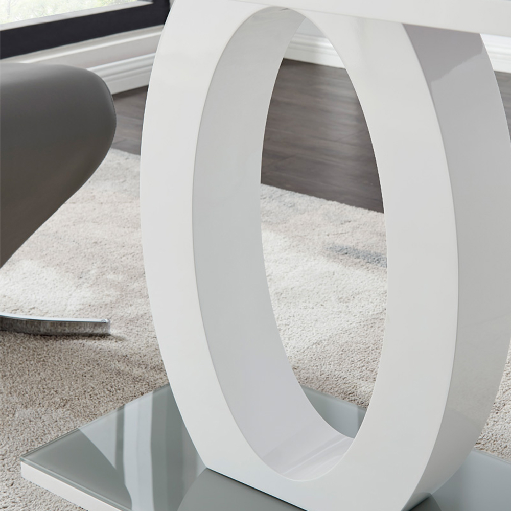 Furniturebox Lucia Valera 6 Seater Dining Set Grey Gloss Black and Gold Image 5