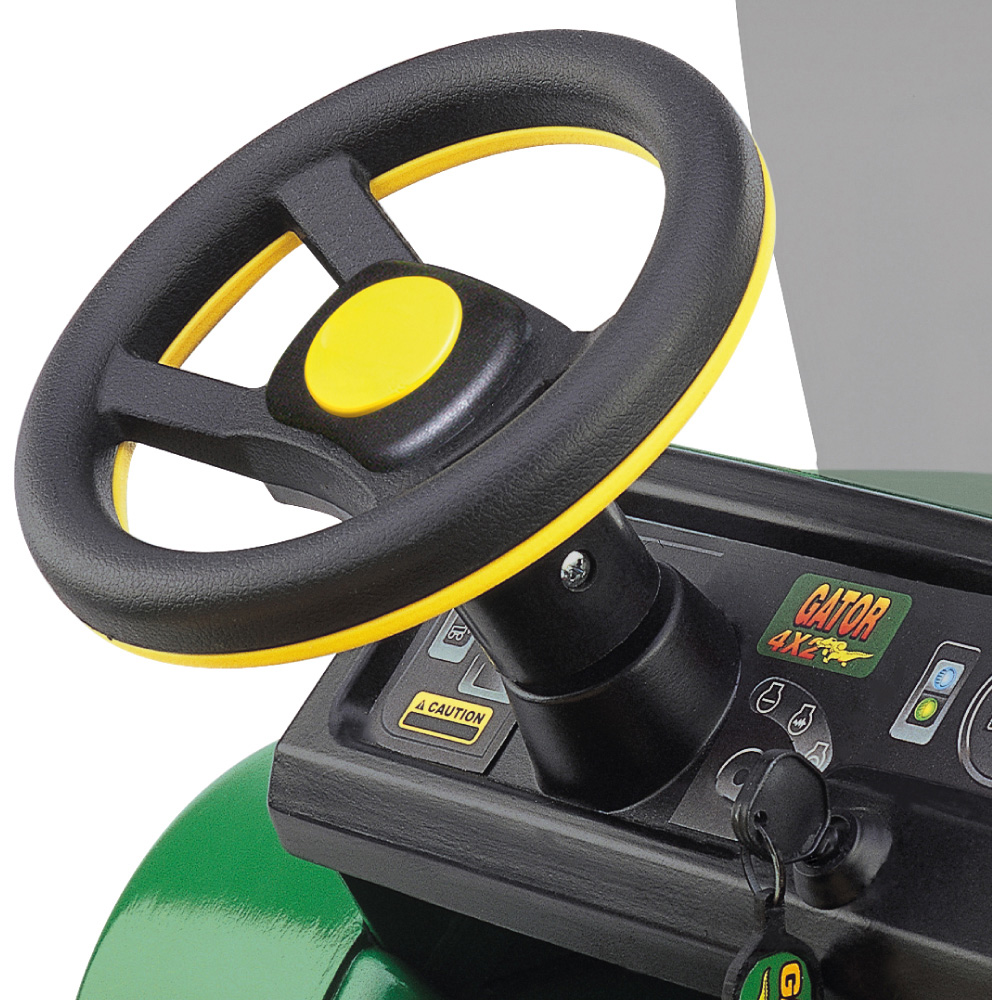 PEG John Deere Gator HPX Kids Electric Ride-On Utility Vehicle Green and Yellow 12V Image 8