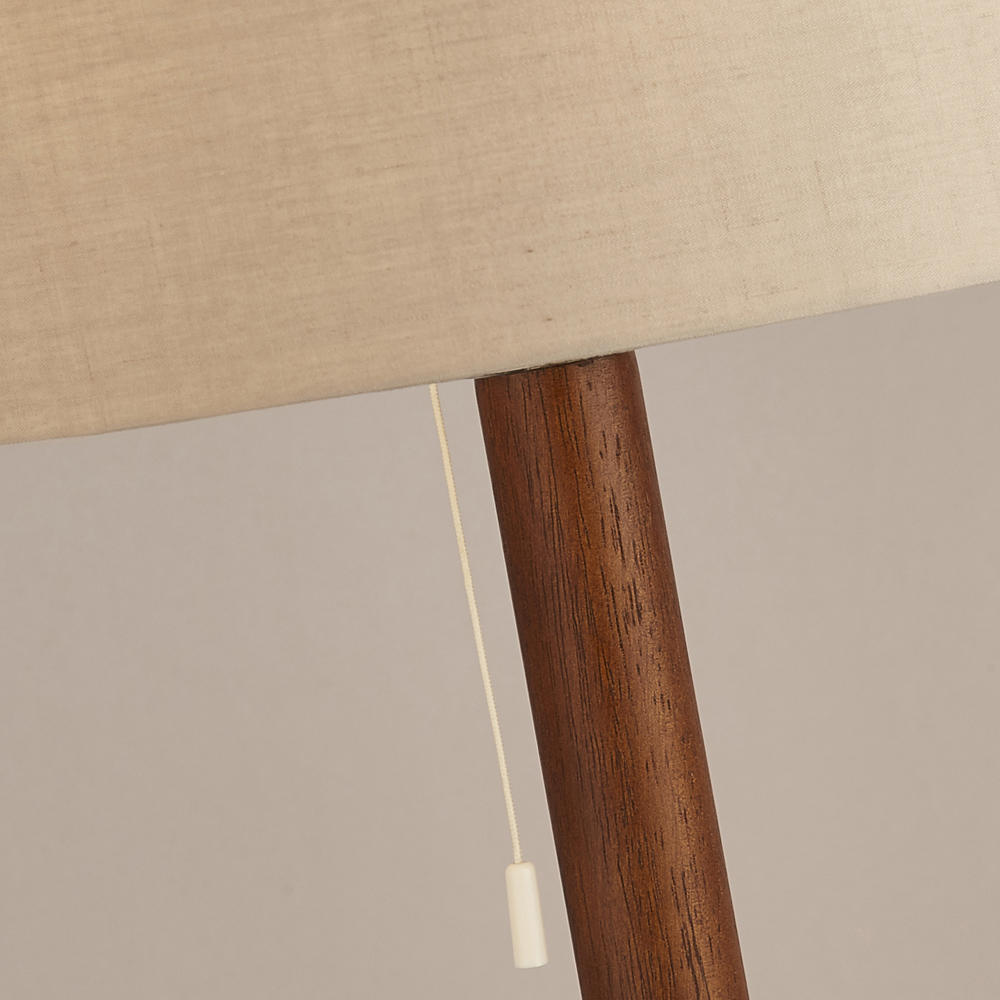 Lighting Collection Tarth Dark Wood Floor Lamp Image 4