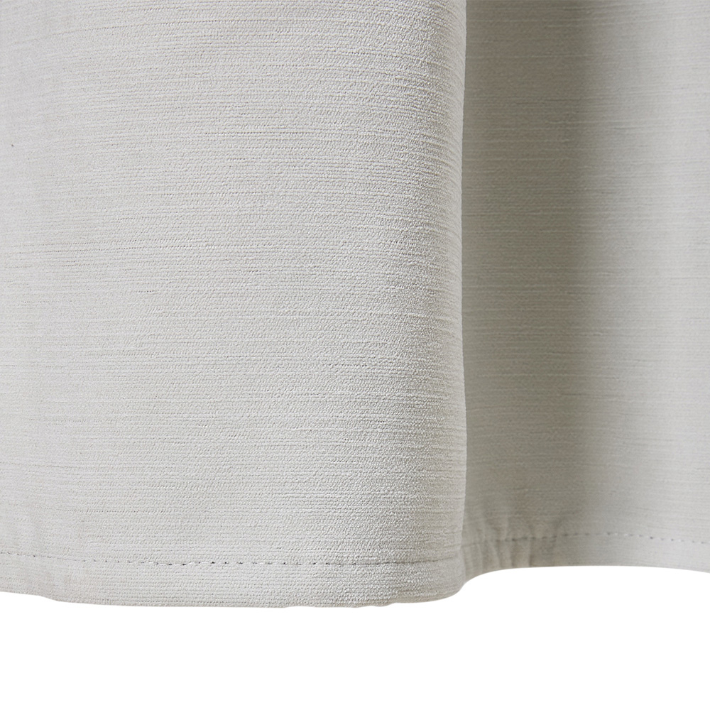Living and Home Solid Beige White Blackout Chenille Curtains 168 x 137cm Image 6