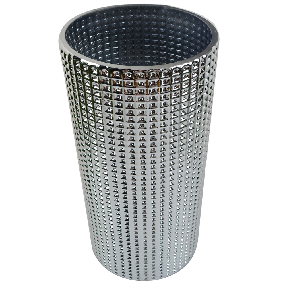 Botanik Silver Dot Glass Vase 30cm Image 3