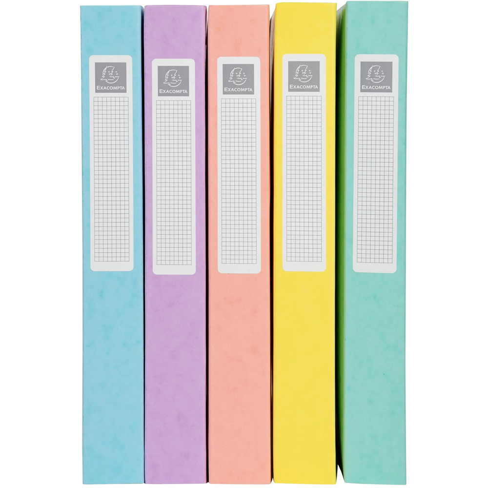 Exacompta Aquarel A4 Multicolour Box File 8 Pack Image 5