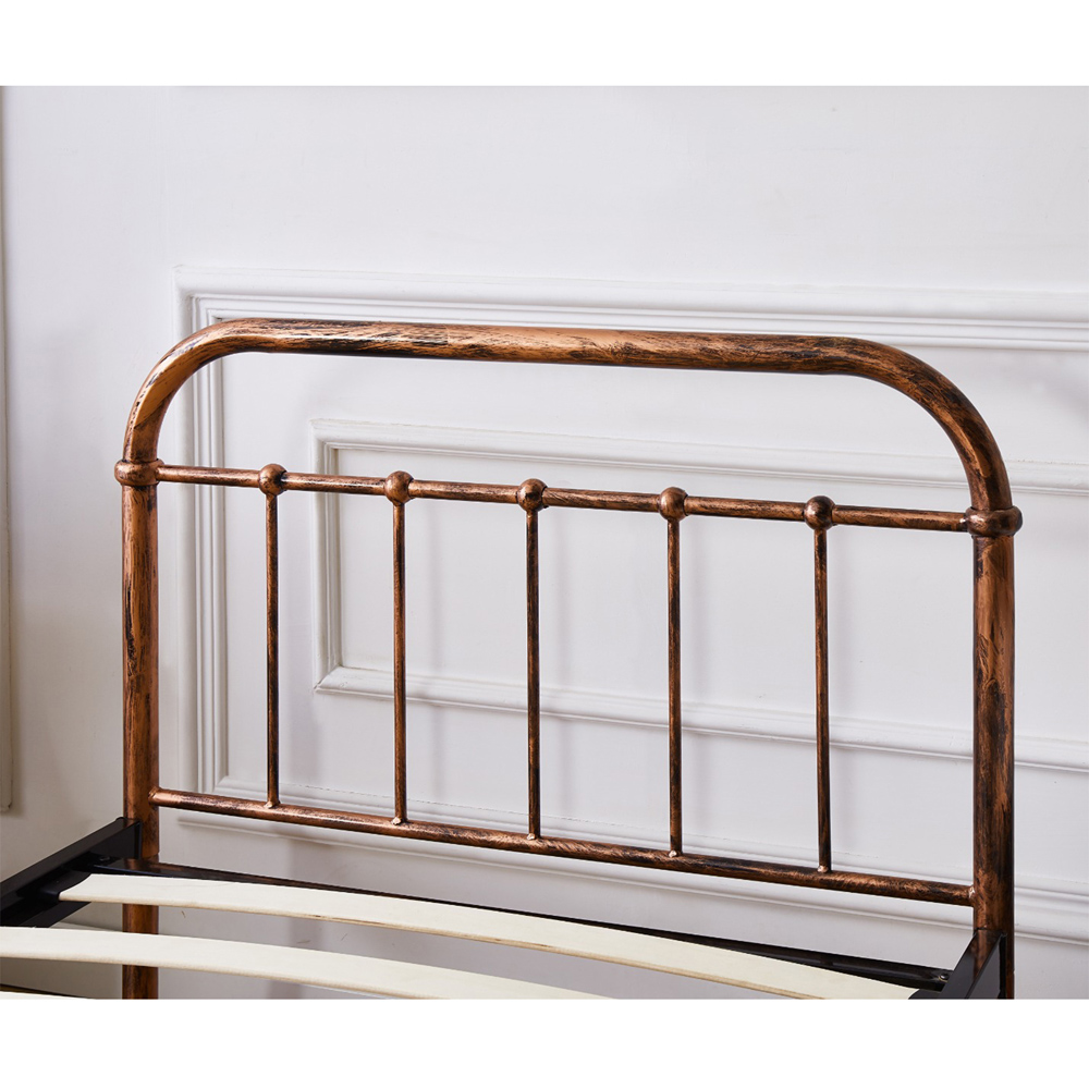 Flair Roswell Single Antique Brass Bed Frame Image 2