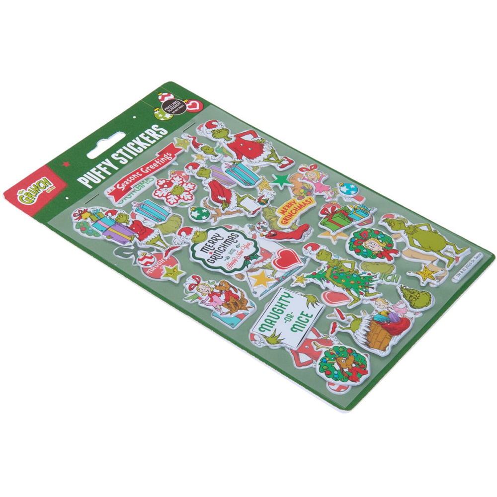 Pack of 2 Grinch Puffy Sticker Sheets Image 3