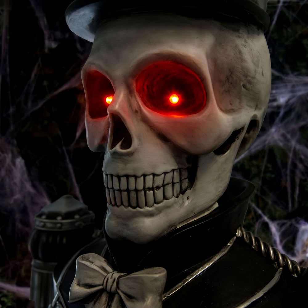 wilko Multicolour LED Halloween Skeleton Nutcracker with Bowl 4ft Image 9