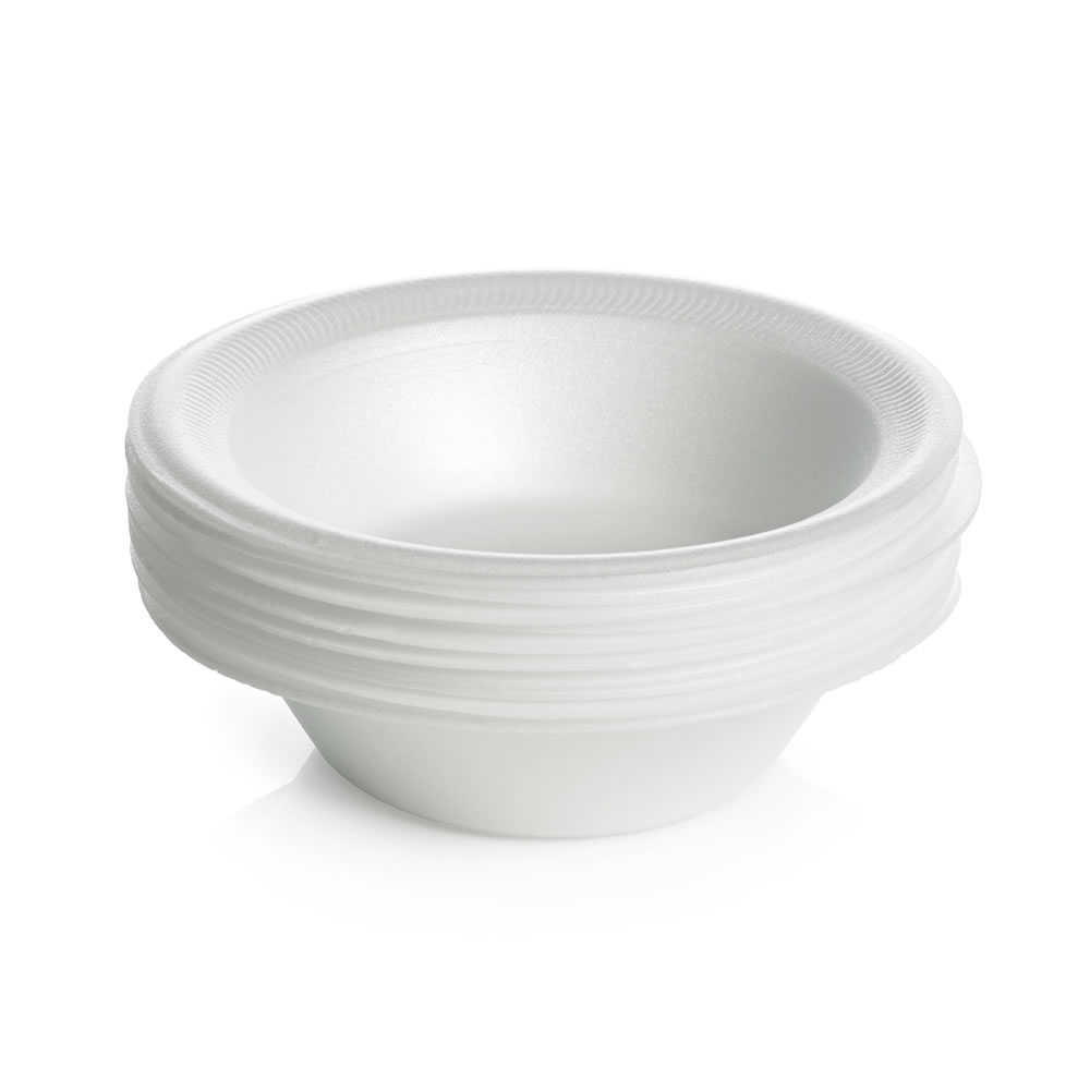 Wilko Insulated Bowls White 10pk Image