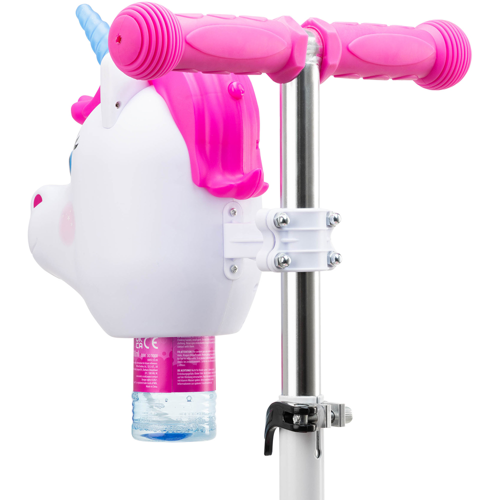 Xootz Kids White Unicorn Bubble Go Foldable Tri-Scooter Image 4