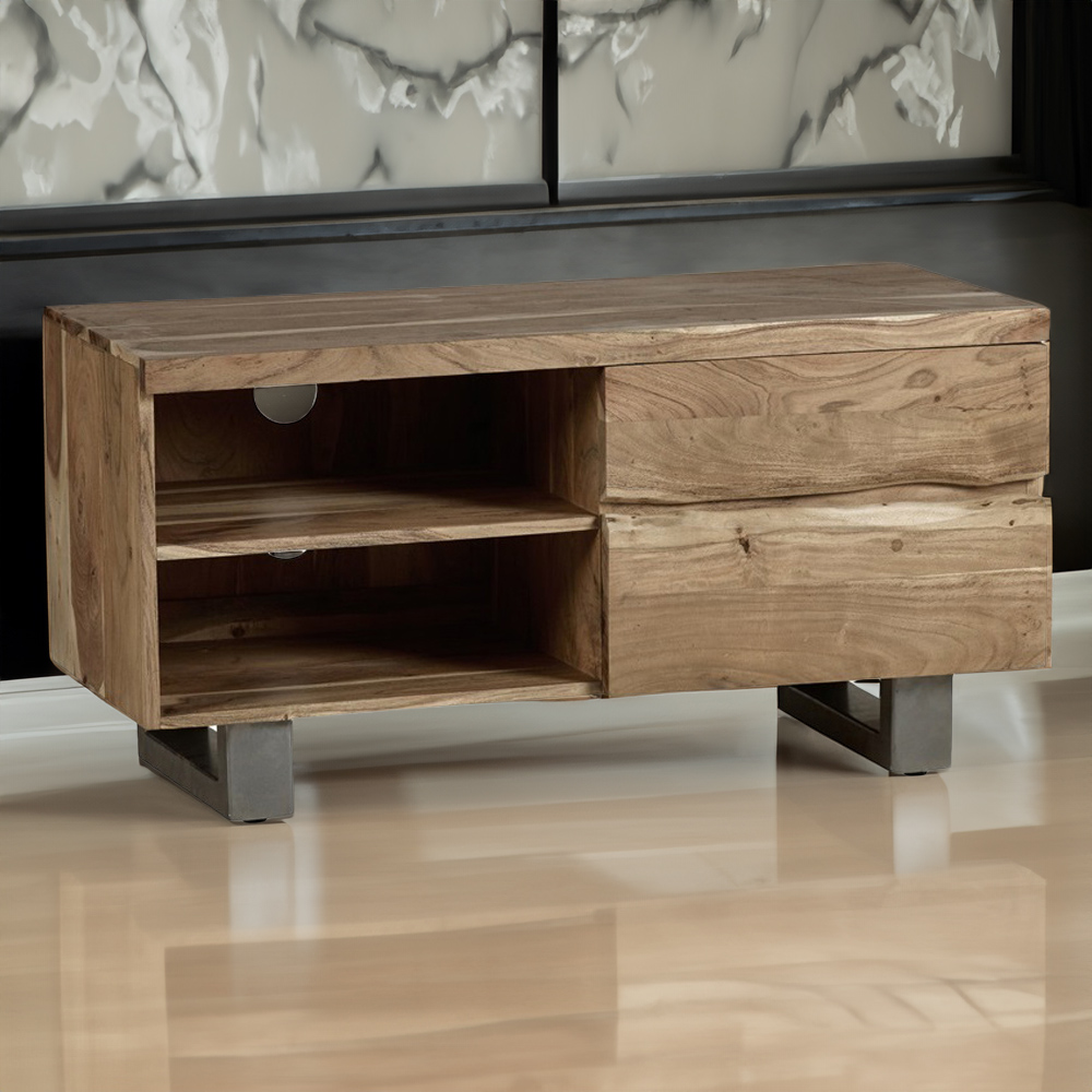 Brooklyn Barima 2 Door 2 Shelf Wooden TV Unit Image 1