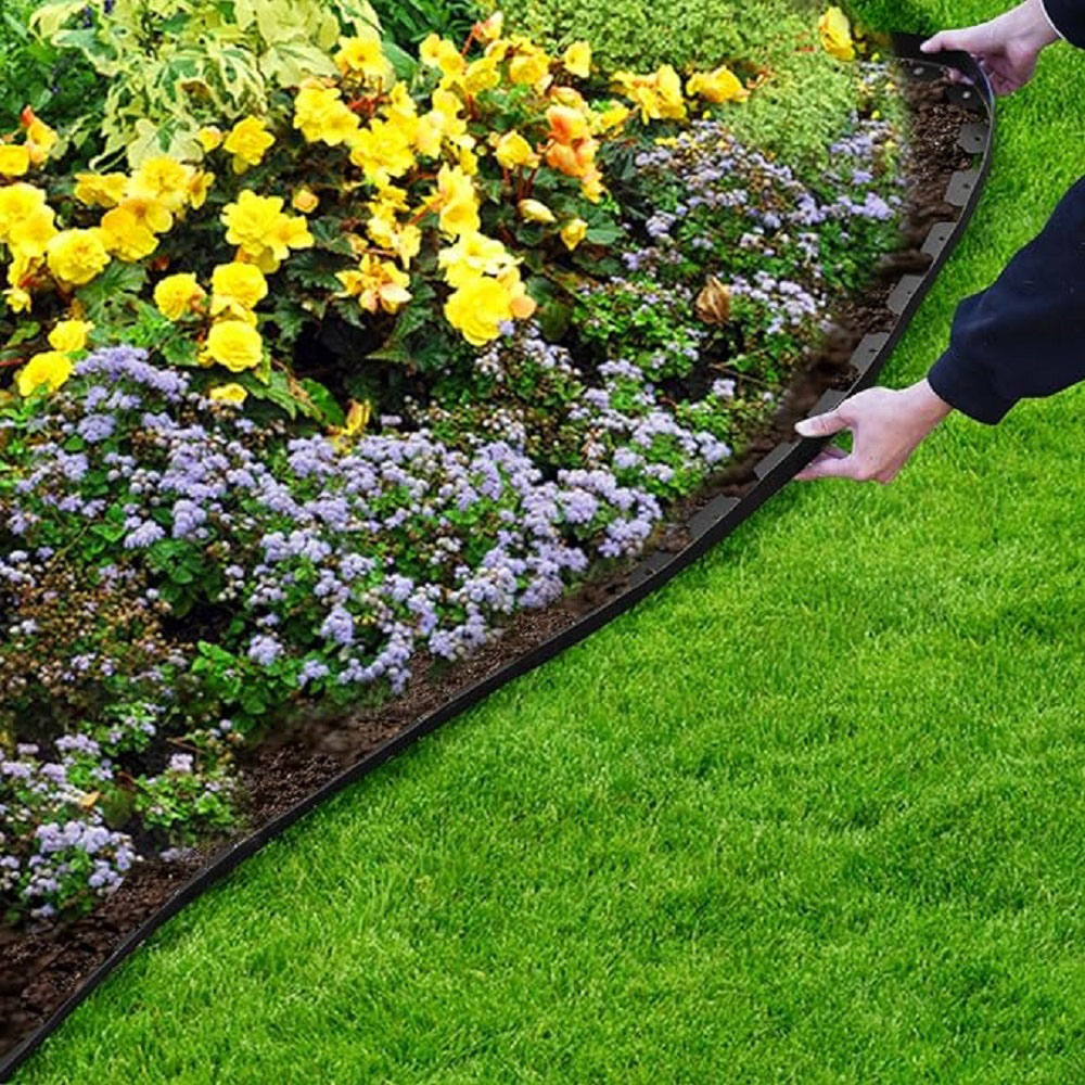 Garden Gear 5cm x 10m Black Plastic Border Edging Image 2