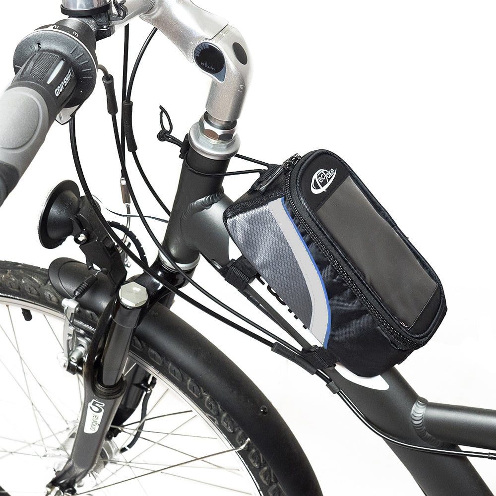 tectake Black Grey and Blue Bike Phone Holder Image 8