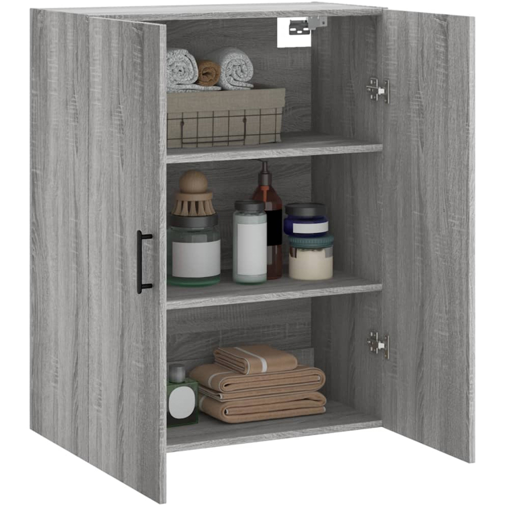 vidaXL 2 Door Grey Sonoma Wall Mounted Cabinet Image 5