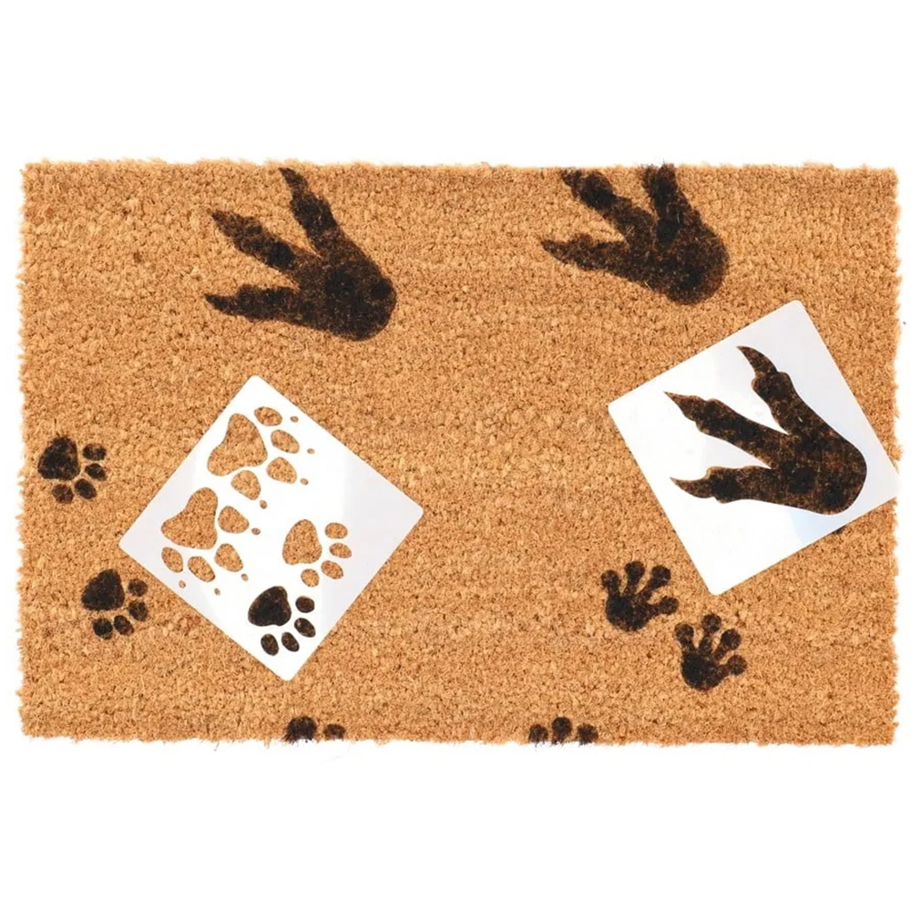 Fallen Fruits Personalised Animal Foot Prints Door Mat with Pyo Set 60 x 40cm Image 3