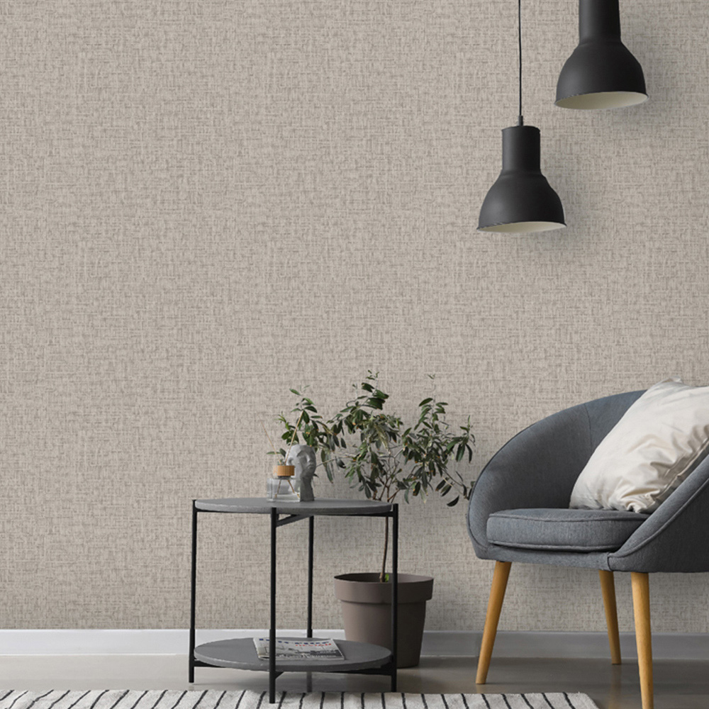 Design ID Engraved Taupe Wallpaper Image 4