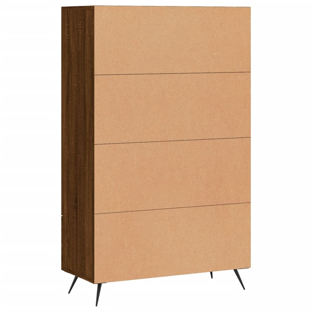 vidaXL 2 Door Single Drawer Brown Oak Highboard Image 8