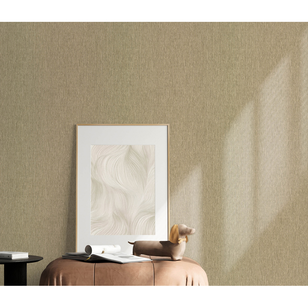 Erismann Soft Loom Gold Vinyl Wallpaper Image 6
