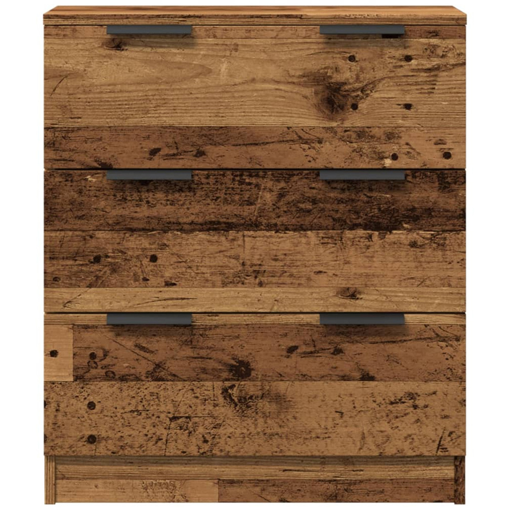 vidaXL 3 Drawer Old Wood Small Sideboard Image 4