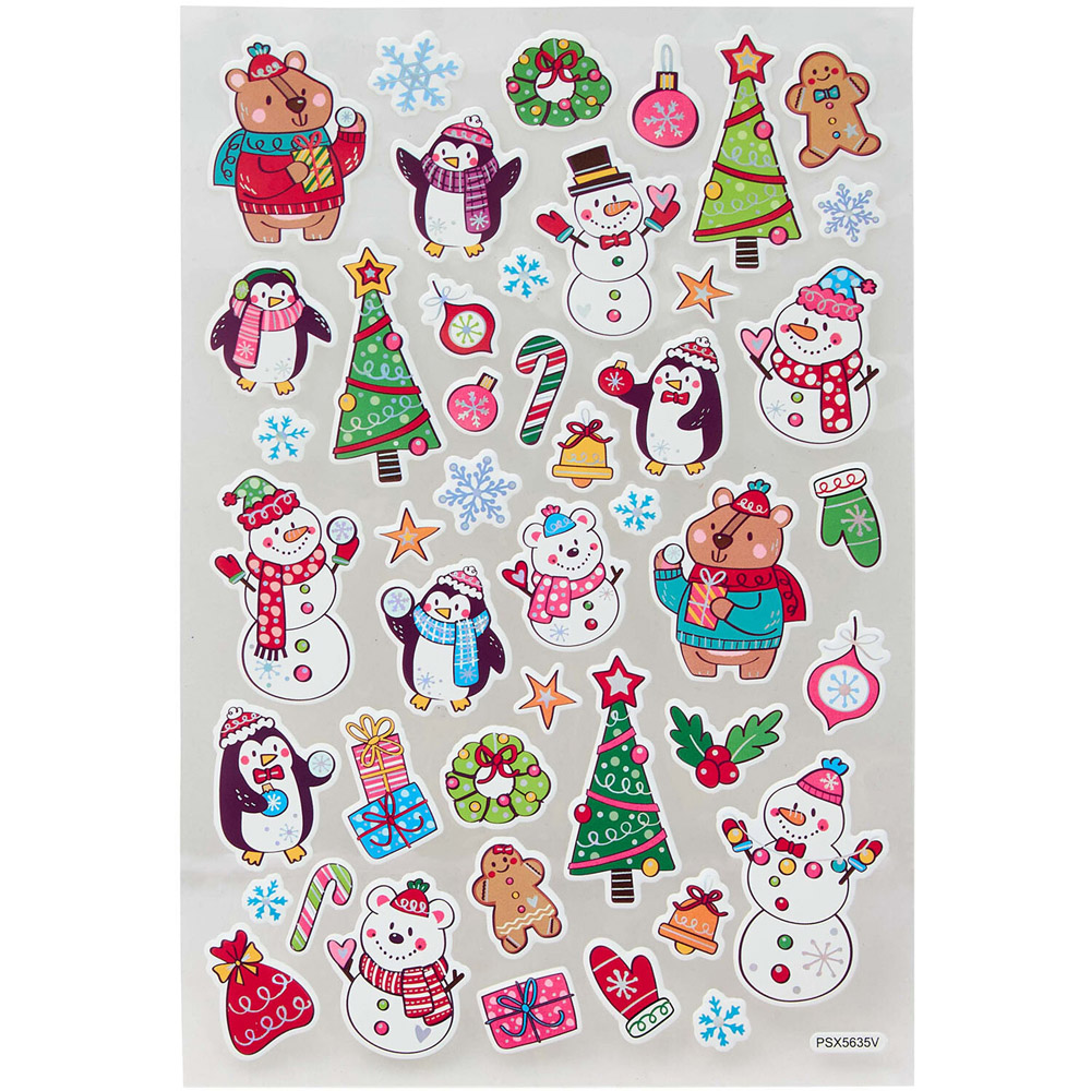 Fun Christmas Glitter Stickers Image 5