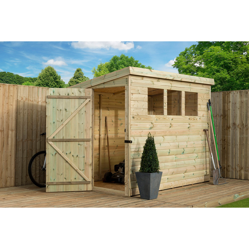 Empire Sheds 2500 8 x 4ft Tongue and Groove Pent Garden Shed Image 2