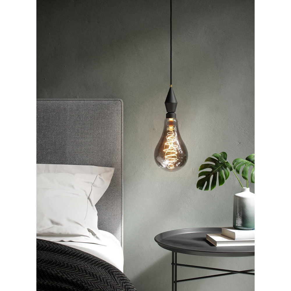 Nordlux Deco Giants E27 Dimmable 200 Lumens PS160 Spiral Smoke Light Bulb Image 3