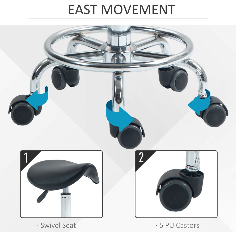 Portland Black Massage Spa Saddle Chair Image 6