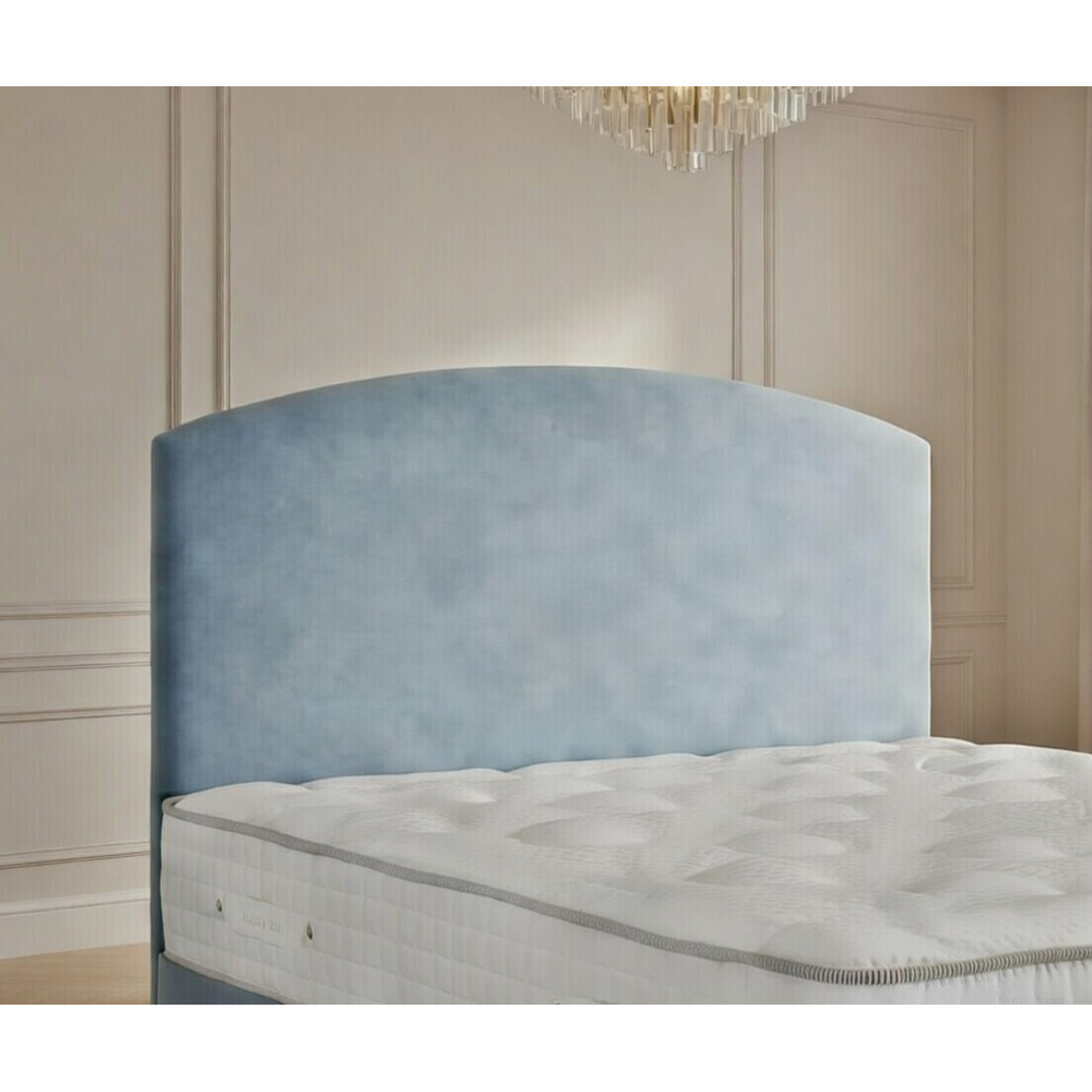 DS Living Opulence King Size Sky Blue Velvet Upholstered Ottoman Bed Image 4