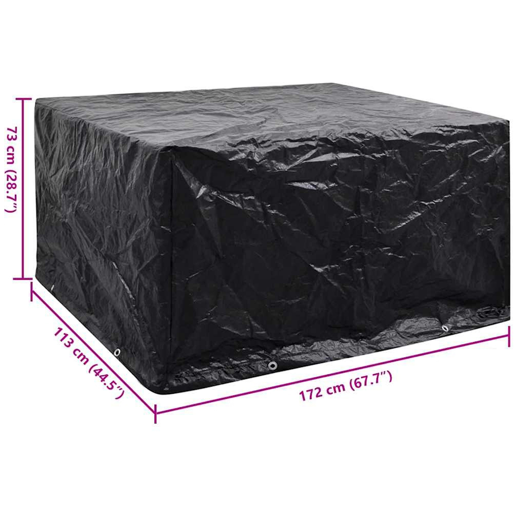 Walplus Black Garden Furniture Cover 172 x 113 x 73cm Image 6