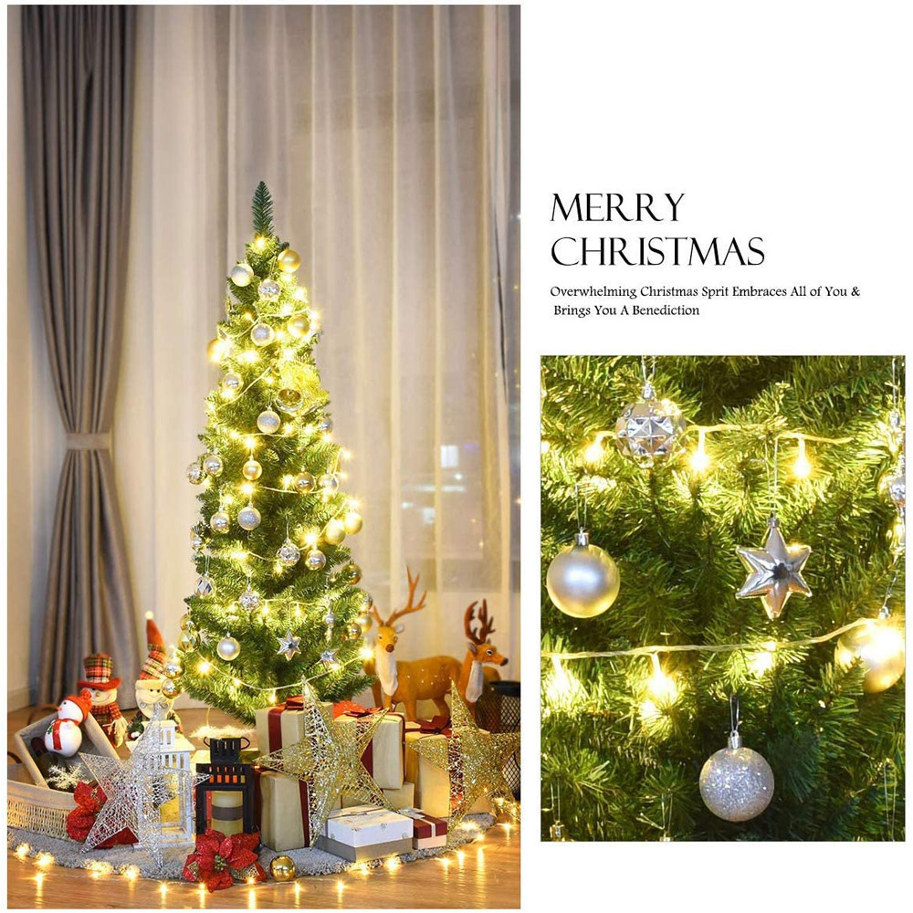 Costway Slim Artificial Christmas Tree 5ft Image 6
