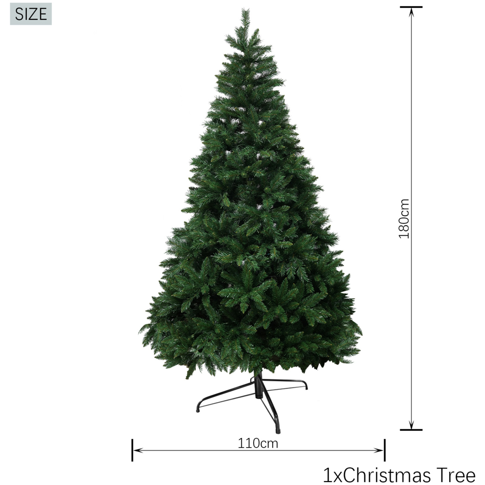 Abrihome Green Artificial Christmas Tree 6ft Image 9