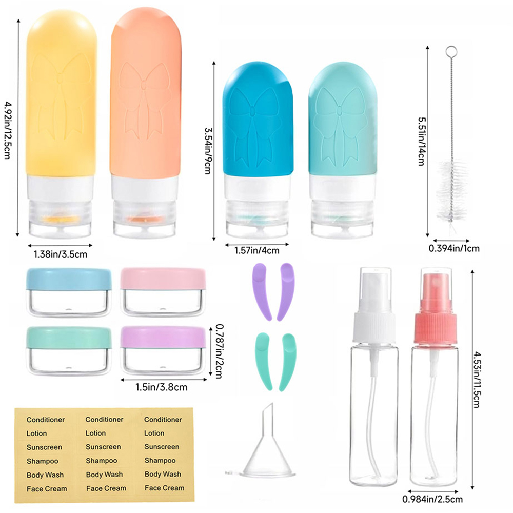 Living and Home 18 Piece Multicolour Travel Bottle Set Image 7
