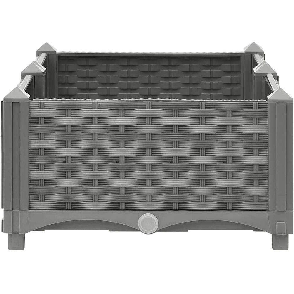 vidaXL Grey Polypropylene Raised Garden Bed 80 x 40 x 23cm Image 5