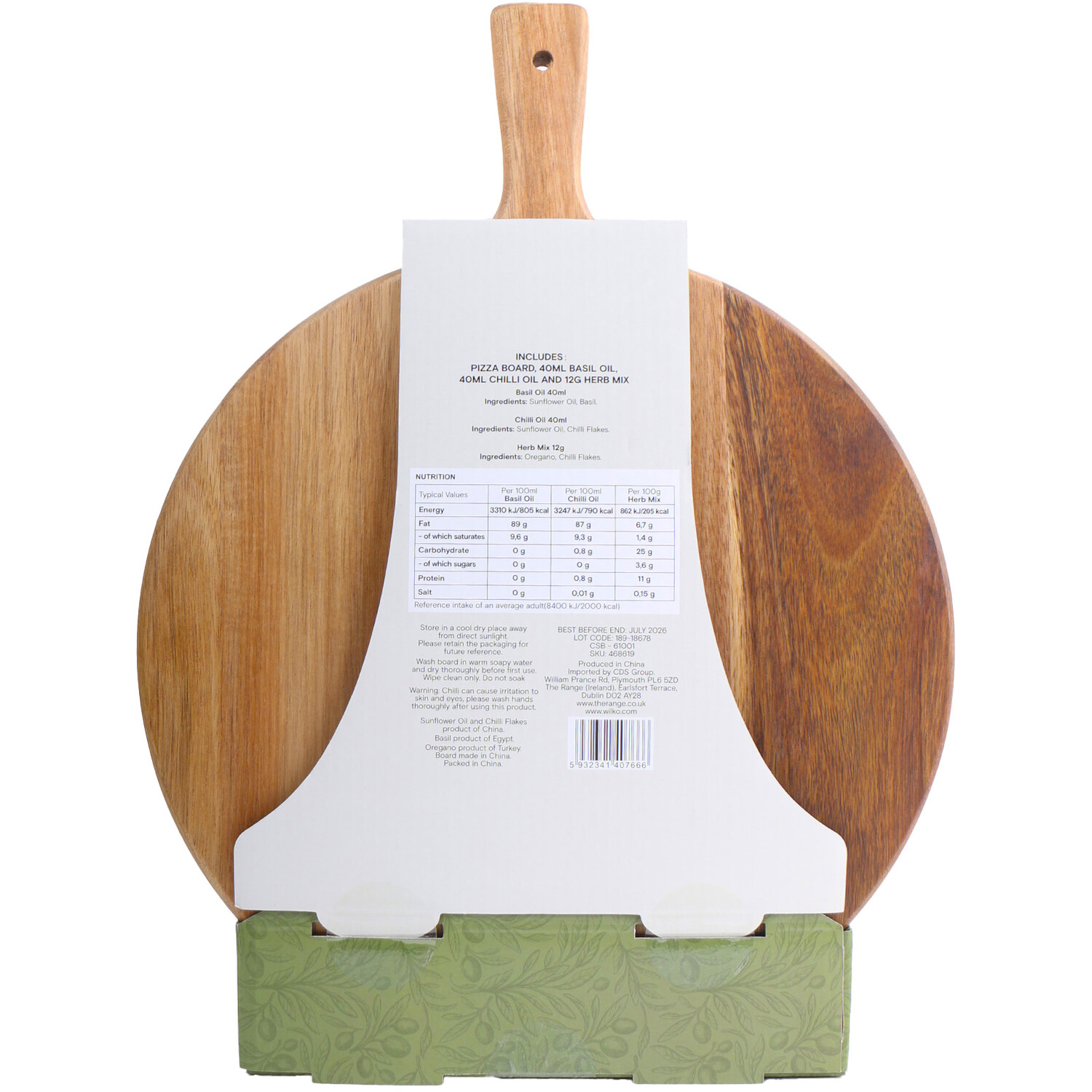 Pizza Board with 3 Piece Oil and Herb Set Image 3