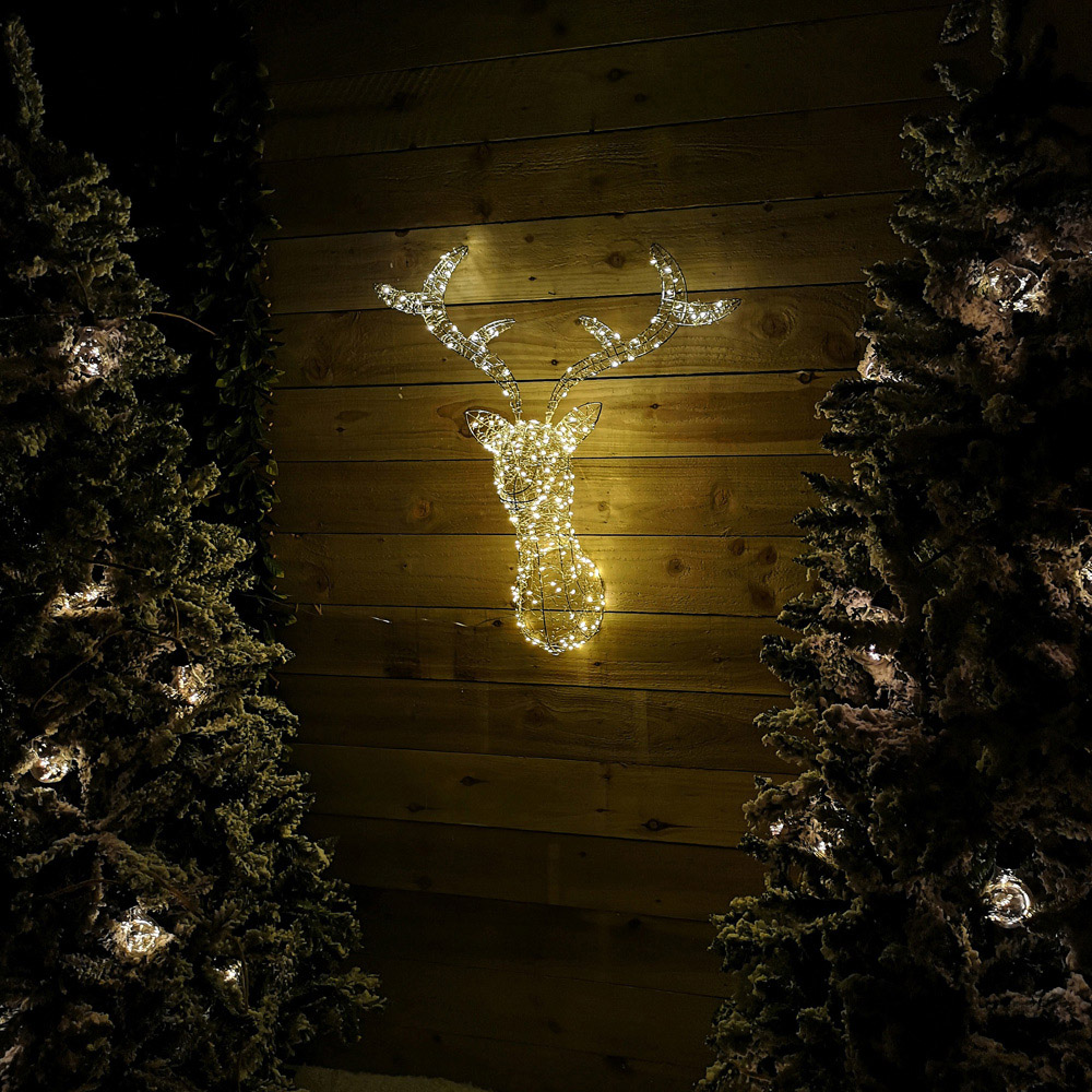 Samuel Alexander Wall Mounted Stag Warm White LED Christmas Decoration Image 6