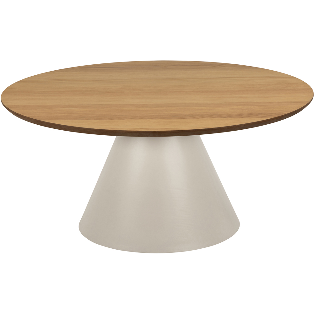 Florence Soli Oak and Grey Round Coffee Table 85x 40cm Image 3